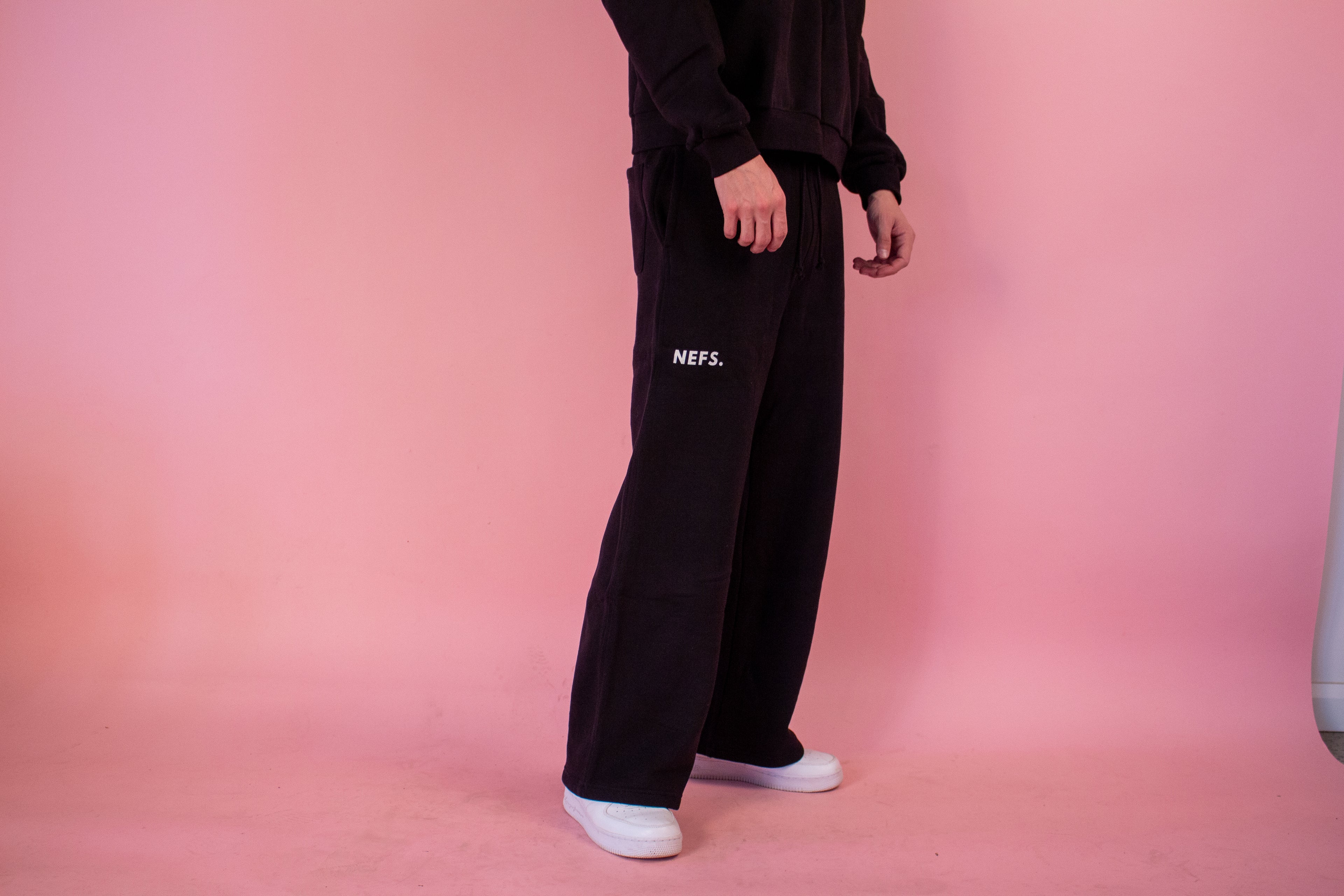 Fleece Drawstring Straight-Leg Sweatpants